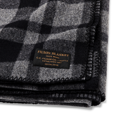 Mackinaw Wool  Blanket - Charcoal Black