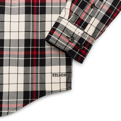Lightweight Alaskan Guide Shirt - Off White Black Red
