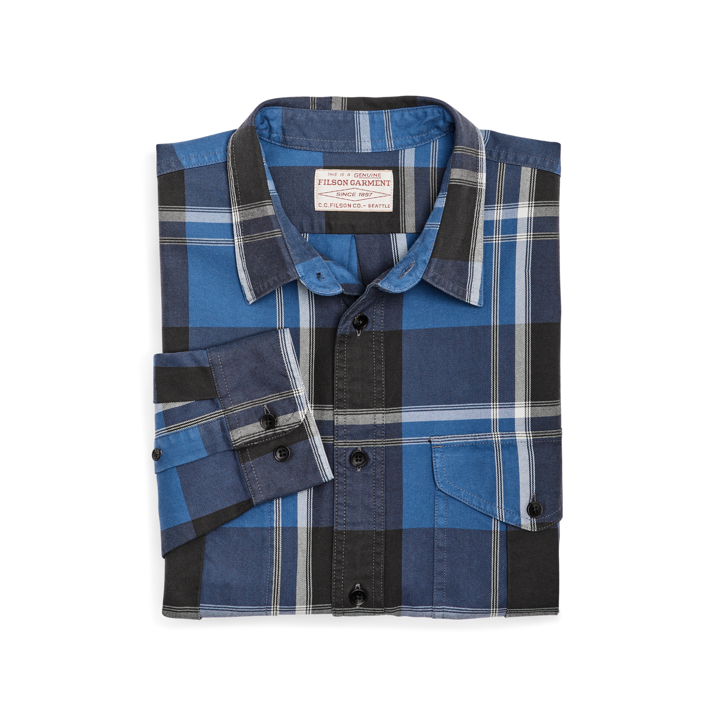 Lightweight Alaskan Guide Shirt - Blue / Faded Black / White Plaid