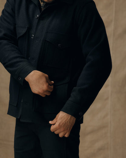 Mackinaw Wool Cruiser Jacket - Dark Navy / Solid