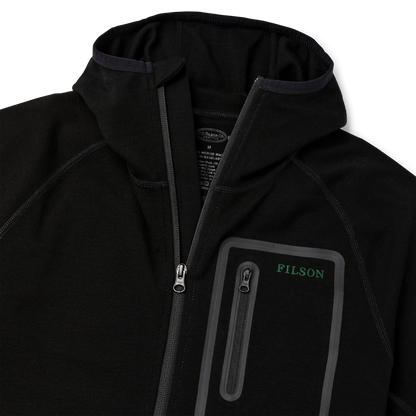 400g Merino Wool Hoodie - Black