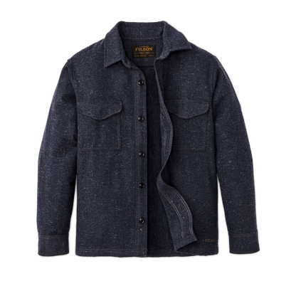 Heathered Wool Jac-shirt - Blue Heather