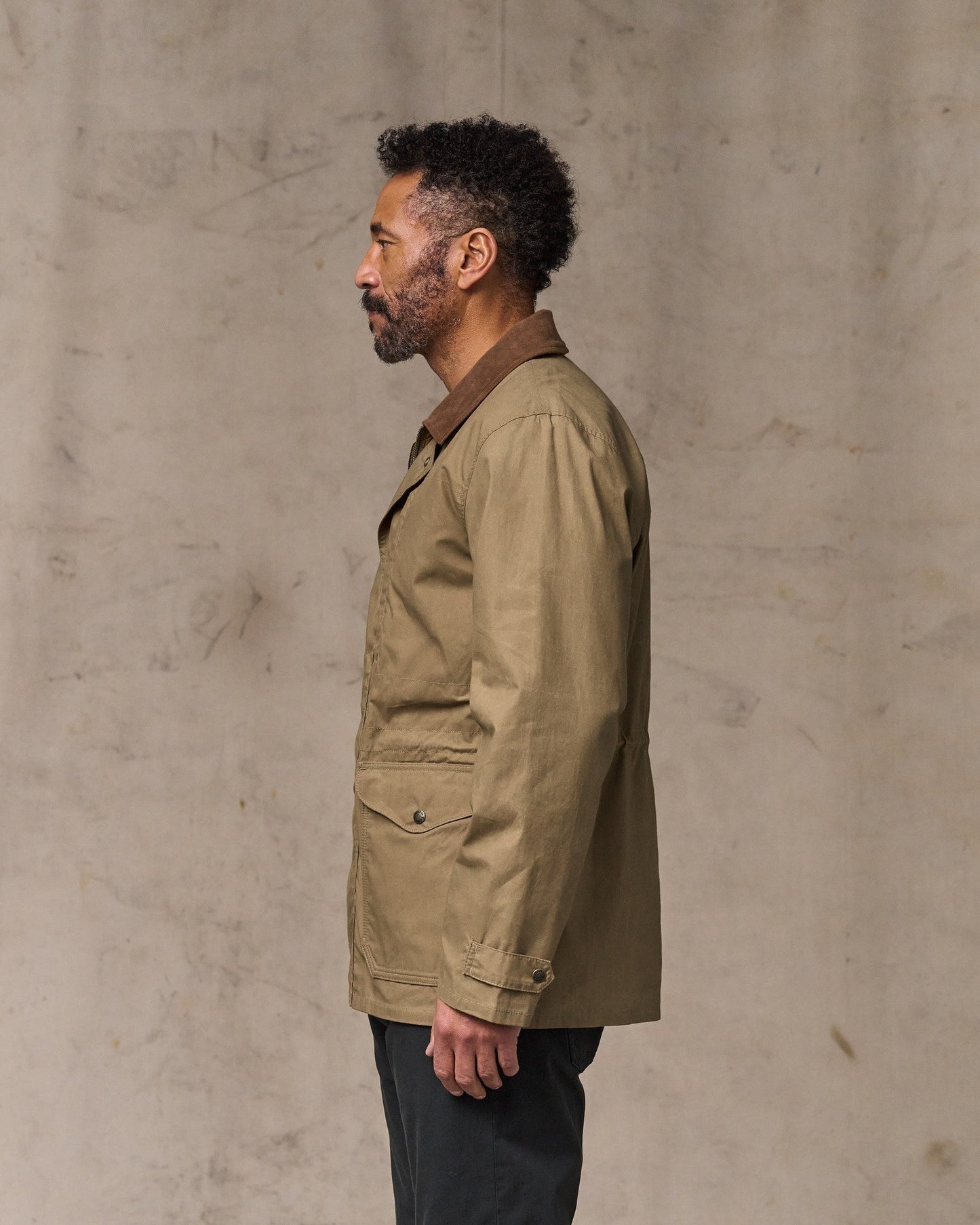 Dry Wax Mile Marker Coat - Dark Beige