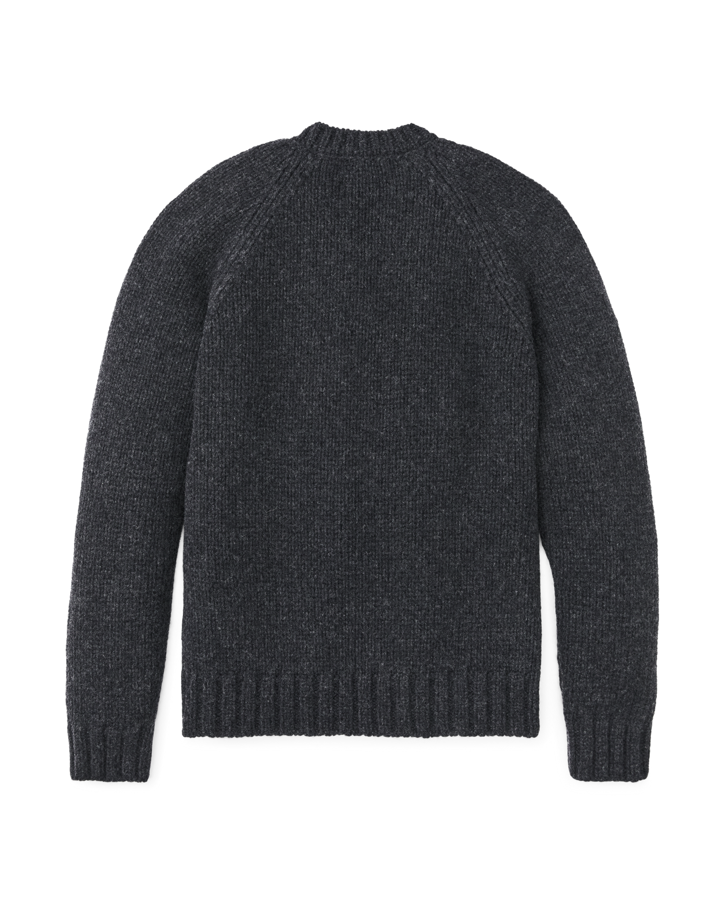3-gauge Alpaca Blend Sweater - Black Heather