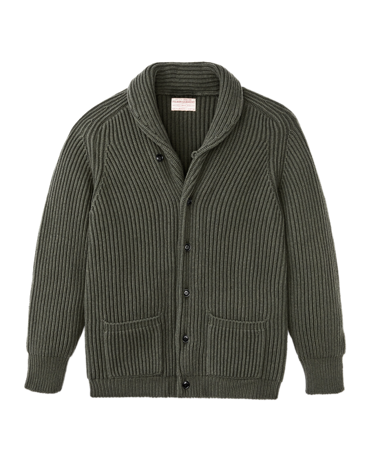 Bristol Cardigan Sweater - Forest Green Heather