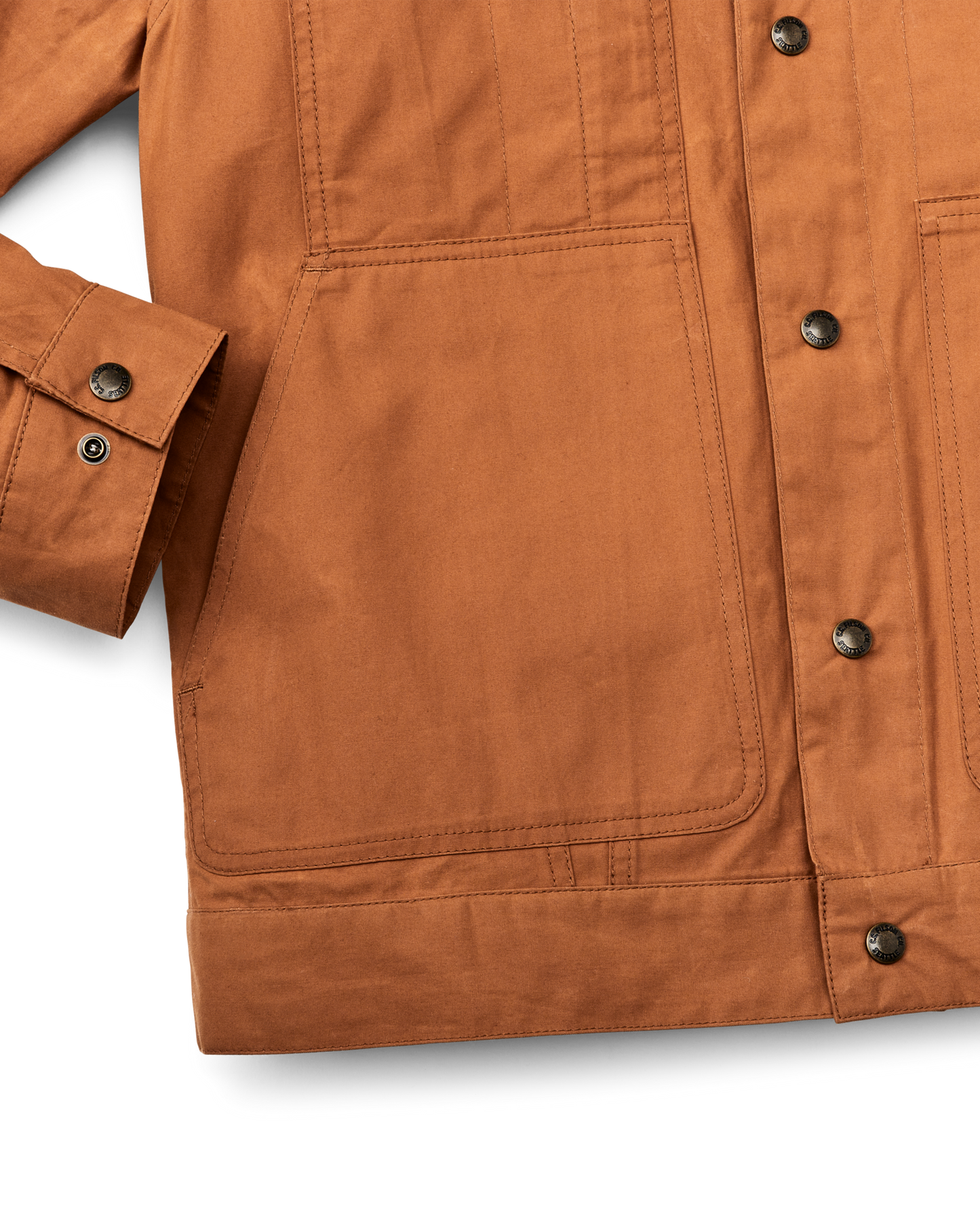 Dry Wax Short Cruiser Jacket - Bourbon