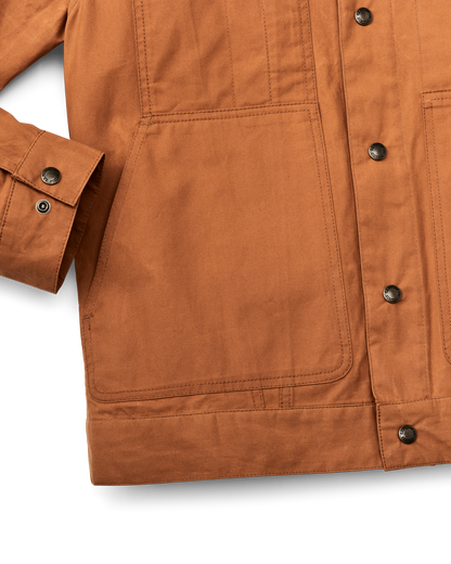 Dry Wax Short Cruiser Jacket - Bourbon