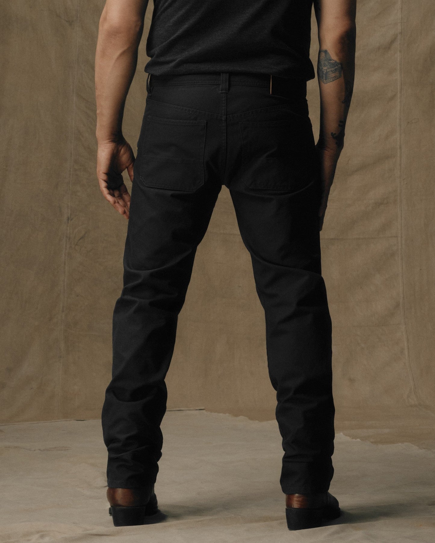 Dry Tin Cloth 5-pocket Pants - Raven
