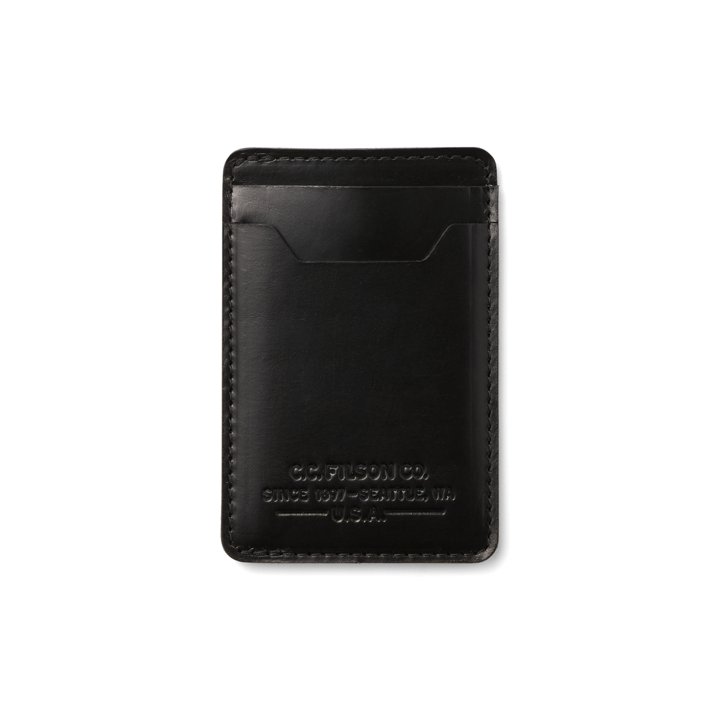 Filson Leather Card Case - Black