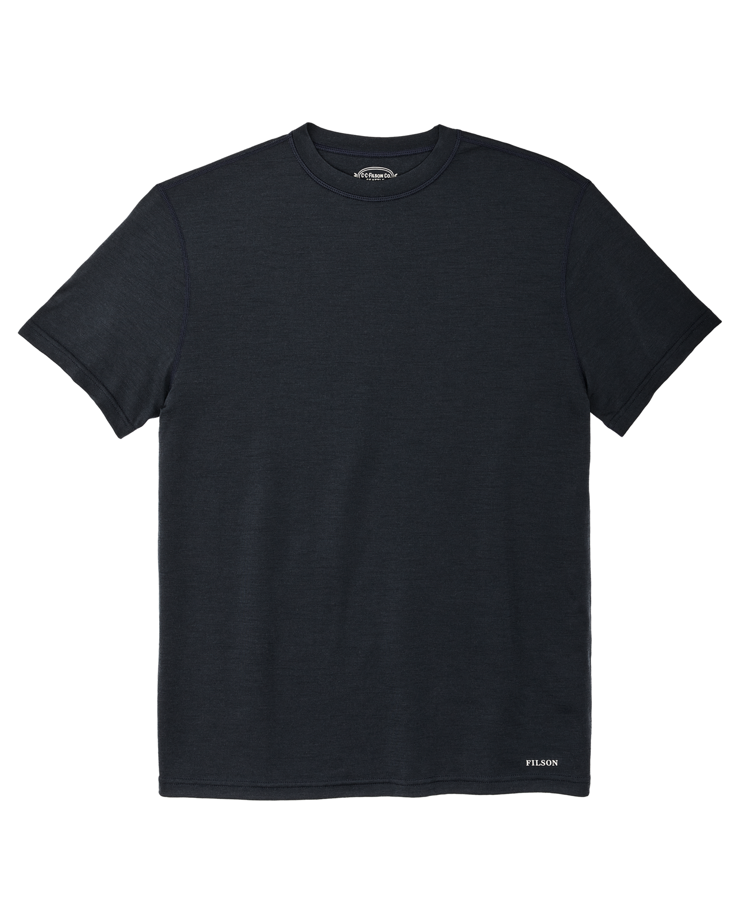 210g Merino Wool Short Sleeve Crewneck T-Shirt - Dark Navy