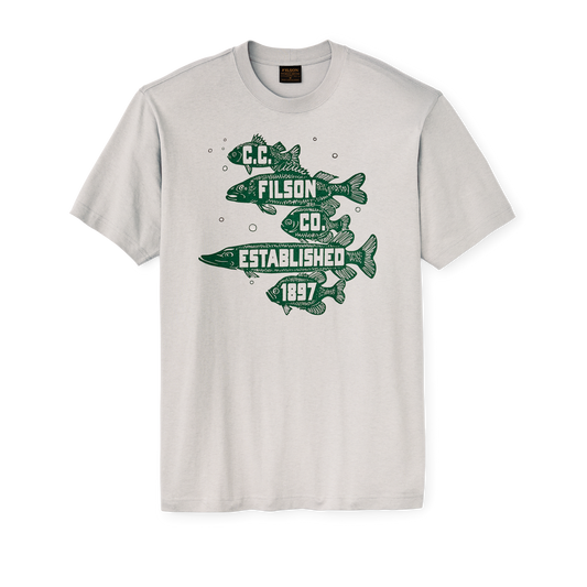 Frontier Graphic T-shirt - Fog / Fish Stack