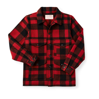 Mackinaw Wool Cruiser Jacket - Red/black Plaid