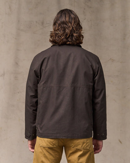 Dry Wax Short Field Jacket - Dark Brown
