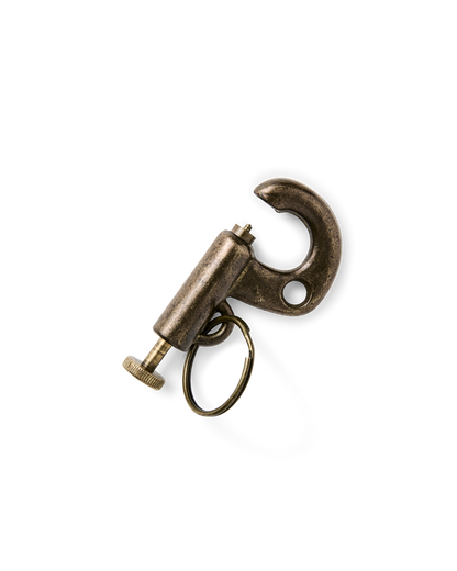 Coal Iron Forge Brass Piston Key Hook - Brass