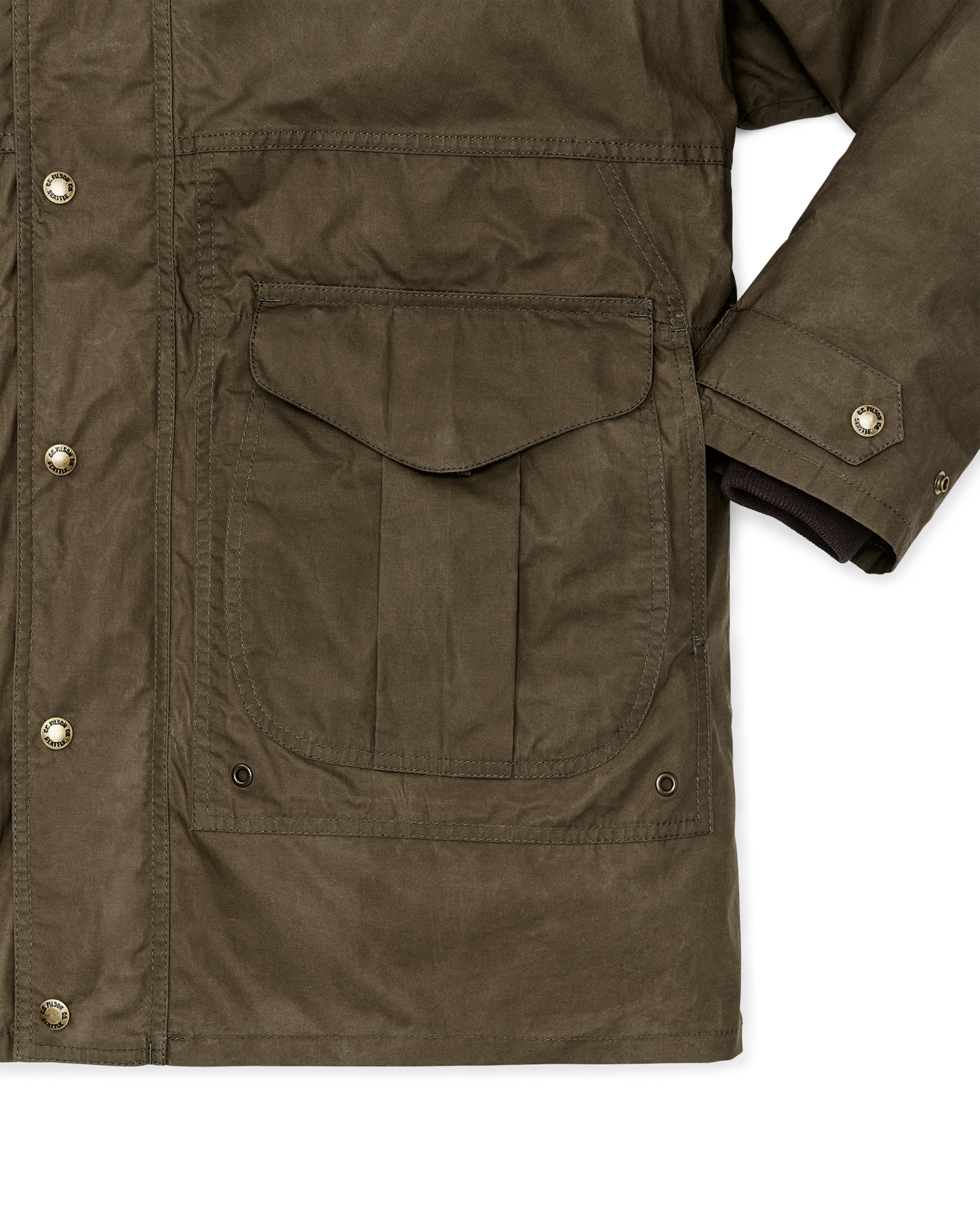Dry Wax Omak Coat - Burnt Olive