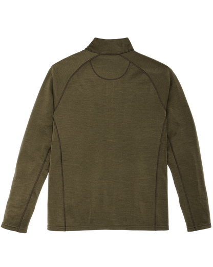 400g Merino Wool Long Sleeve Half-zip - Dark Olive