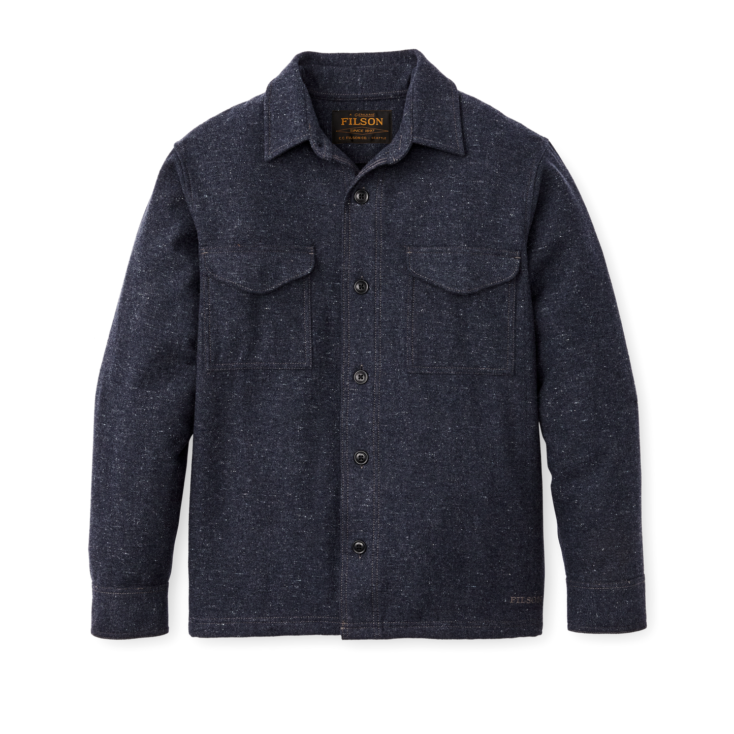 Heathered Wool Jac-shirt - Blue Heather