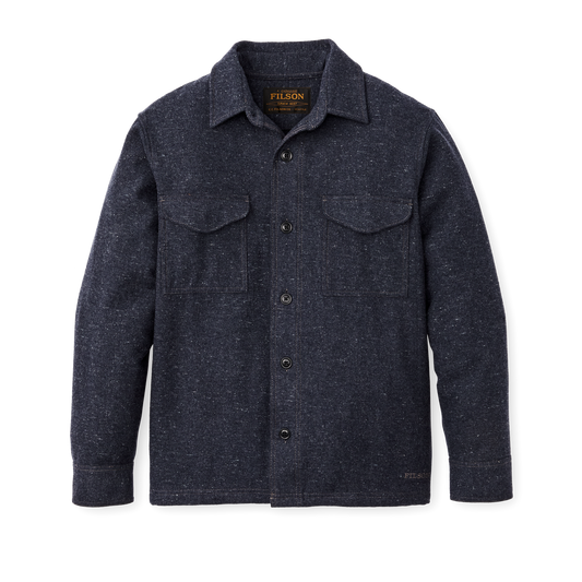 Heathered Wool Jac-shirt - Blue Heather