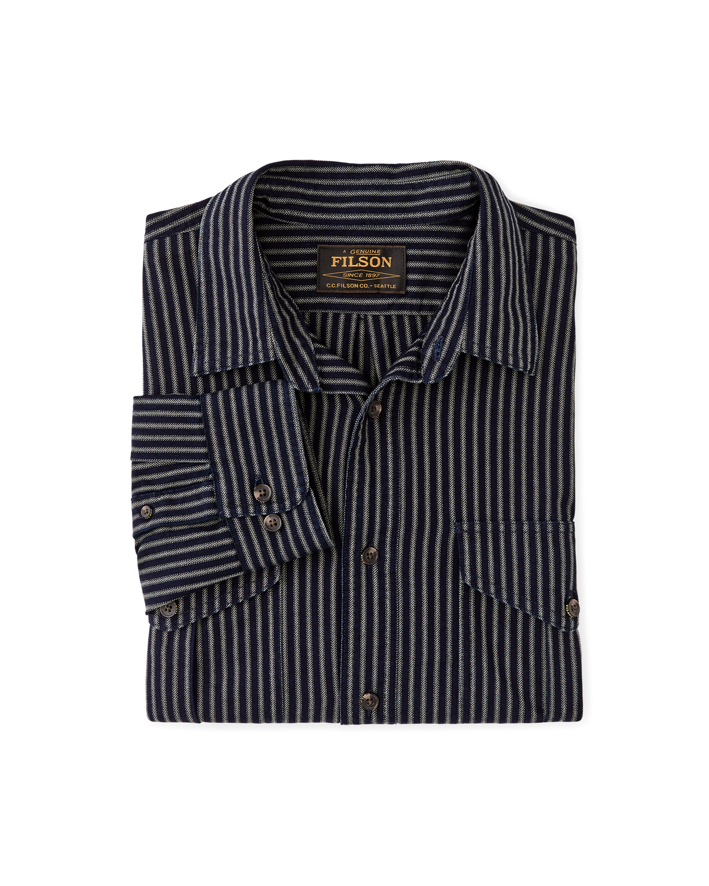 Lightweight Alaskan Guide Shirt - Indigo / Ticking Stripe