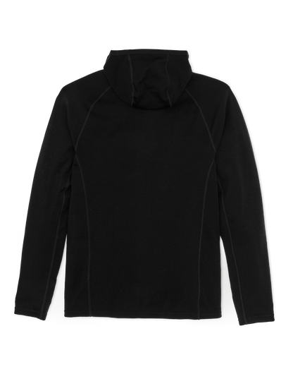 400g Merino Wool Hoodie - Black