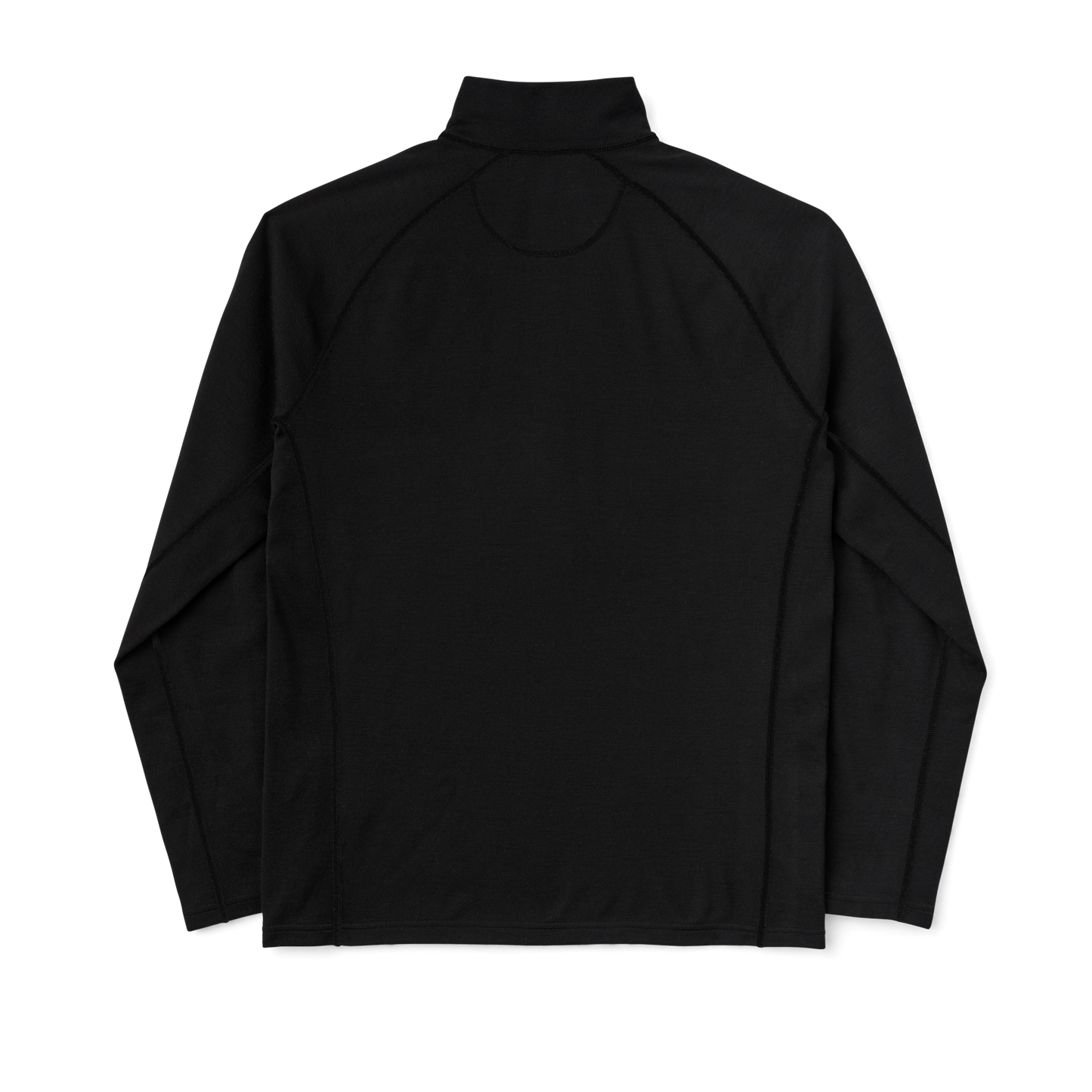 400g Merino Wool Long Sleeve Half-zip - Black