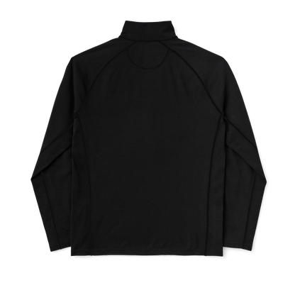 400g Merino Wool Long Sleeve Half-zip - Black