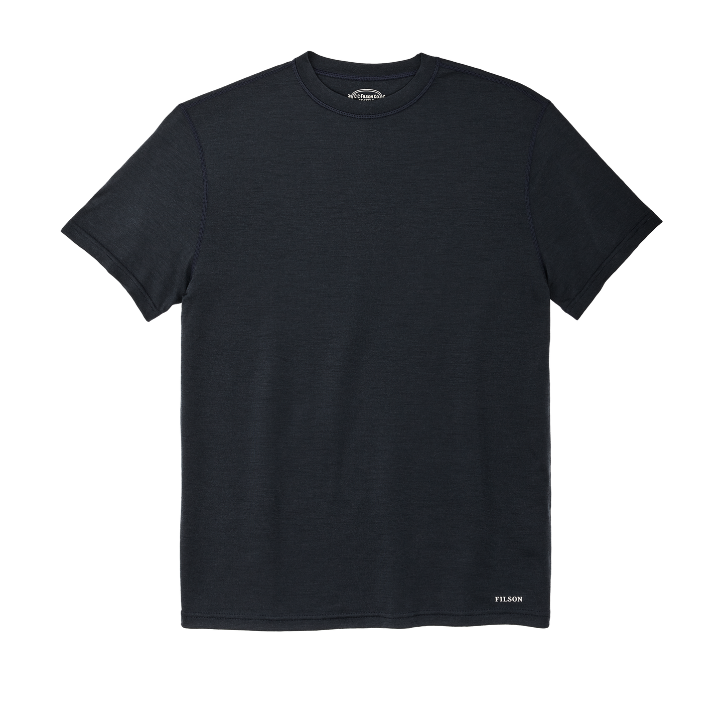 210g Merino Wool Short Sleeve Crewneck T-Shirt - Dark Navy