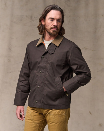 Dry Wax Short Field Jacket - Dark Brown