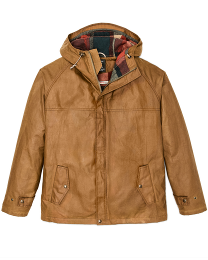 Filson X Freeman Wool Lined Raincoat - Dark Tan / Amber Spruce