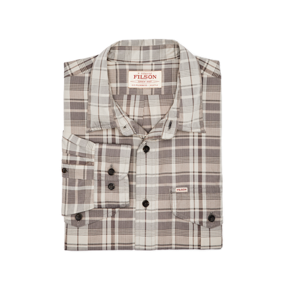 Filson's Washed Feather Cloth Shirt - Light Brown / Natural Plaid