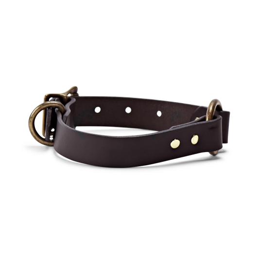 Bridle Leather Dog Collar - Brown