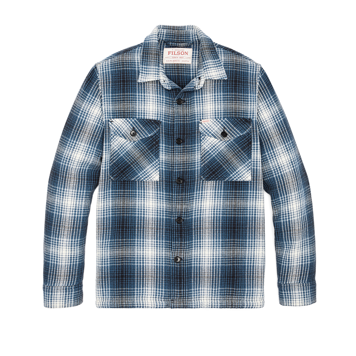 Deer Island Jac-shirt - Cobalt / Natural Shadow Plaid