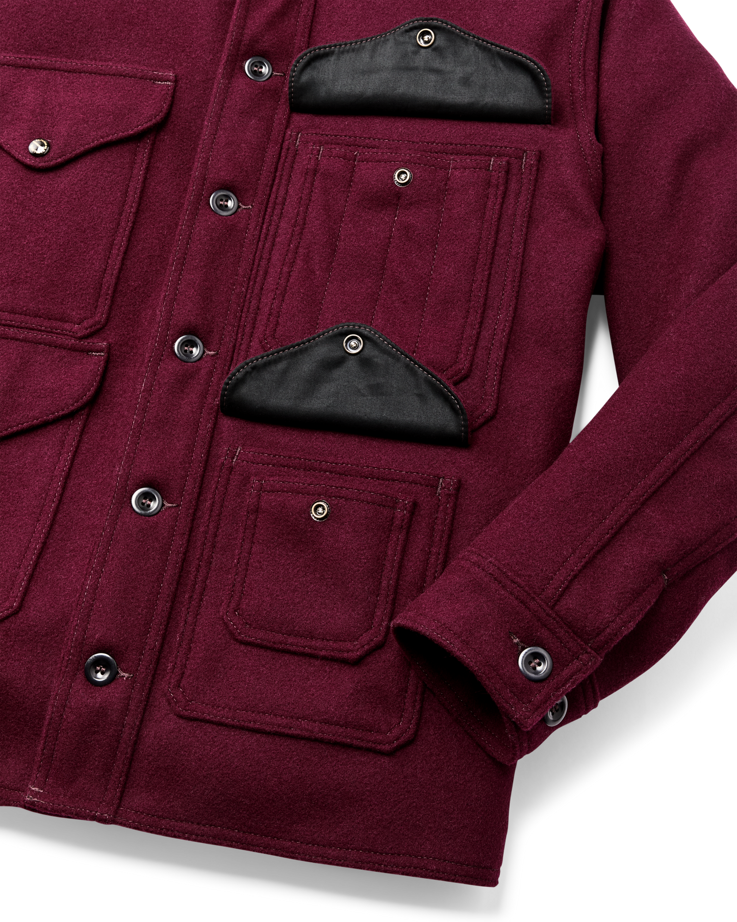 1940s Mackinaw Wool Cruiser Jacket - Wine