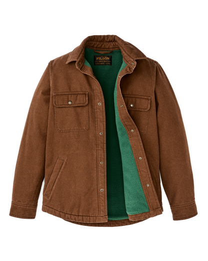 Fleece Lined Jac-shirt - Brown