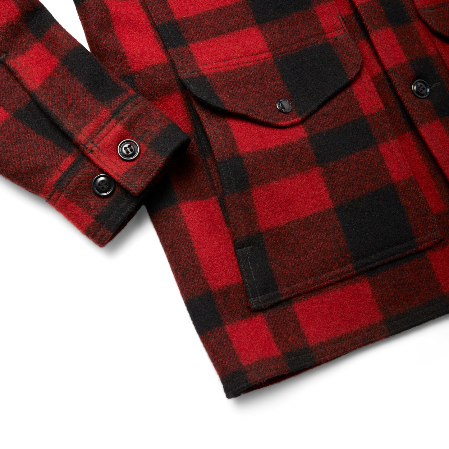 Mackinaw Wool Cruiser Jacket - Red/black Plaid