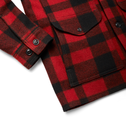 Mackinaw Wool Cruiser Jacket - Red/black Plaid