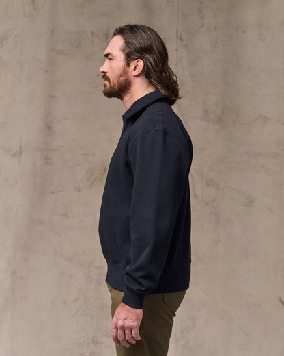 14-oz. Heritage Fleece Quarter Zip - Dark Indigo