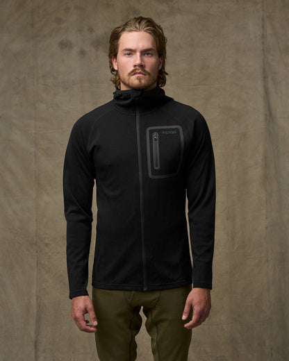400g Merino Wool Hoodie - Black