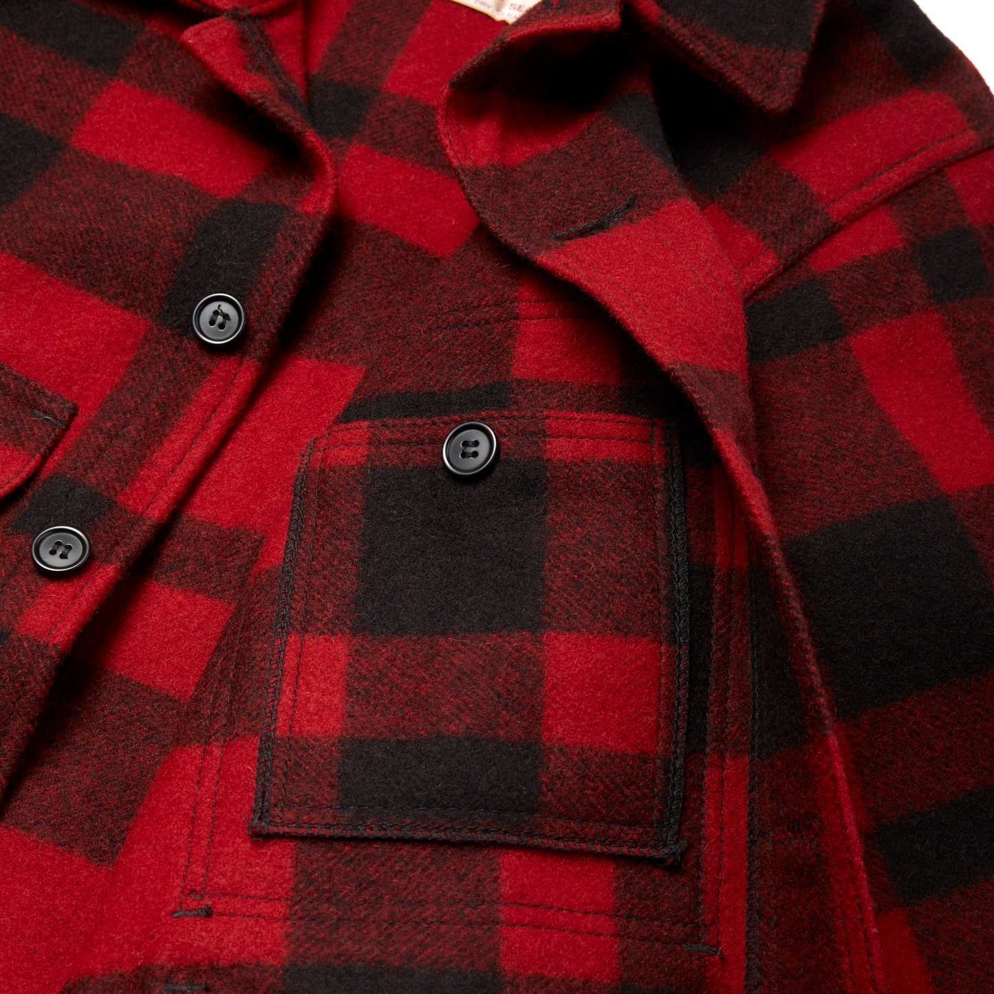 Mackinaw Wool Cruiser Jacket - Red/black Plaid