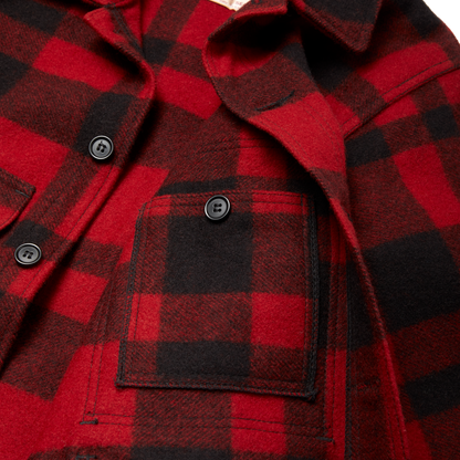 Mackinaw Wool Cruiser Jacket - Red/black Plaid