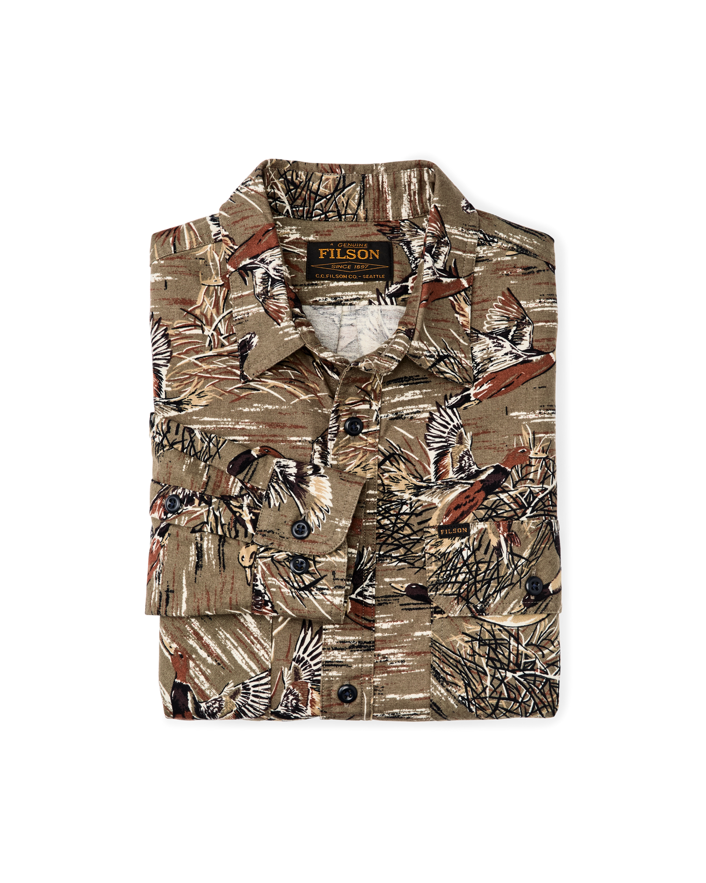 Field Flannel Shirt - Brown / Marsh Mallards