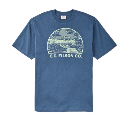 Frontier Graphic T-shirt - Light Blue / Mountain Lake