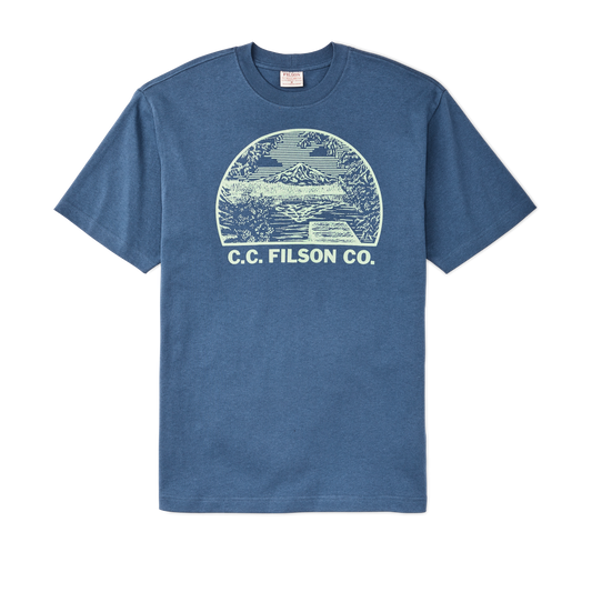 Frontier Graphic T-shirt - Light Blue / Mountain Lake