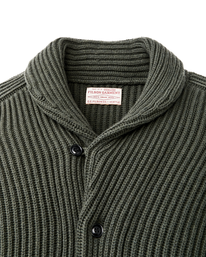 Bristol Cardigan Sweater - Forest Green Heather
