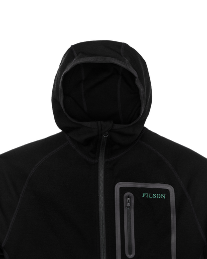 400g Merino Wool Hoodie - Black
