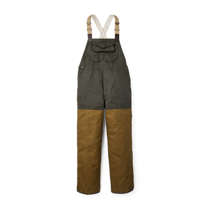 Double Hunting Bibs With Zipper - Otter Green / Dark Tan