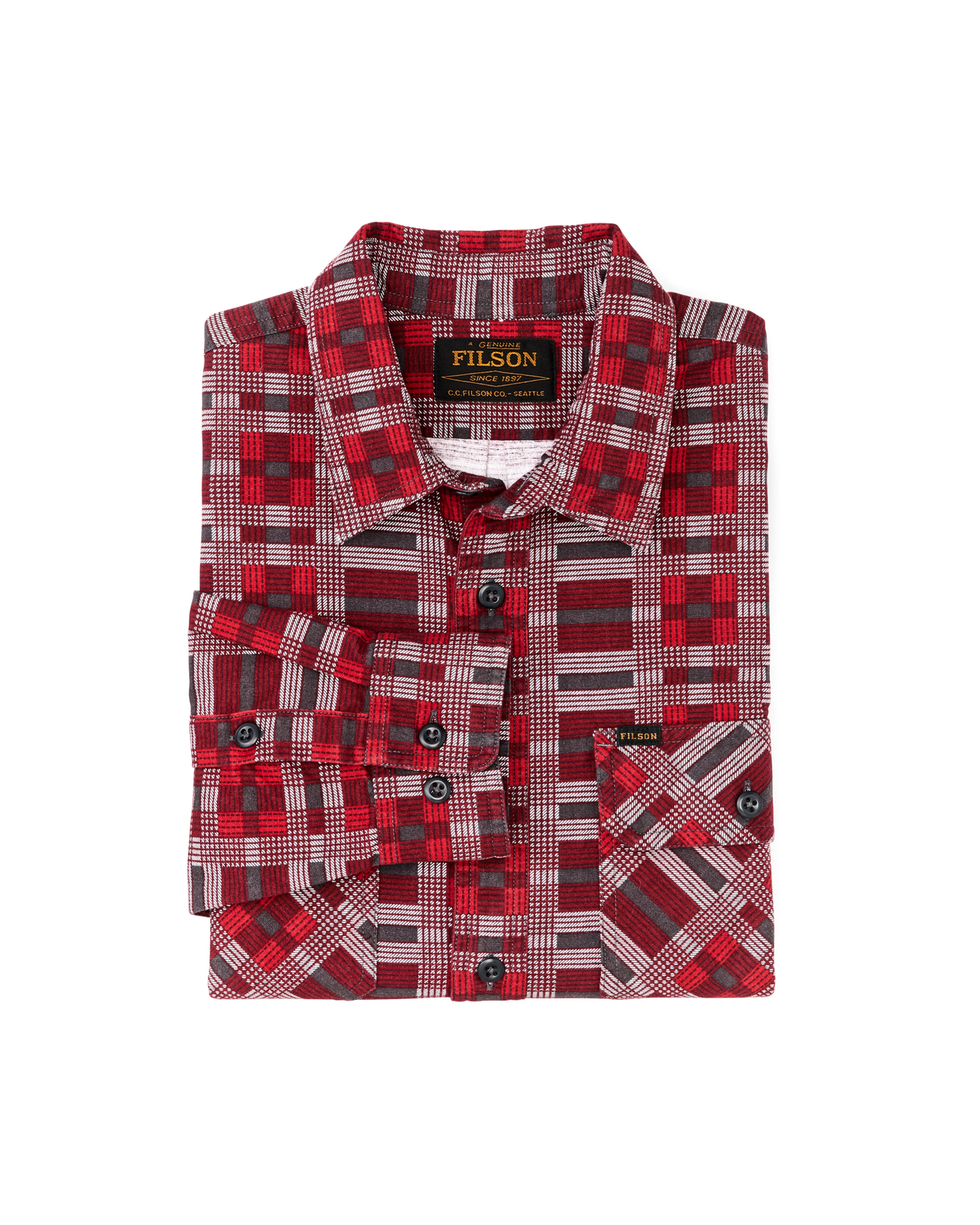 Field Flannel Shirt - Burgundy / Red Plaid