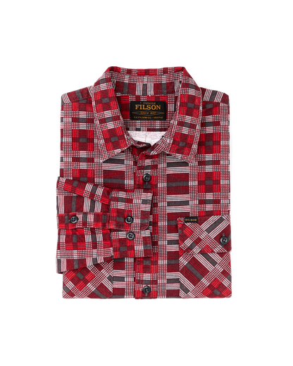 Field Flannel Shirt - Burgundy / Red Plaid