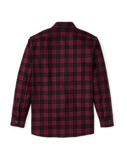 1922 Archive Wool Shirt - Deep Crimson / Black Plaid