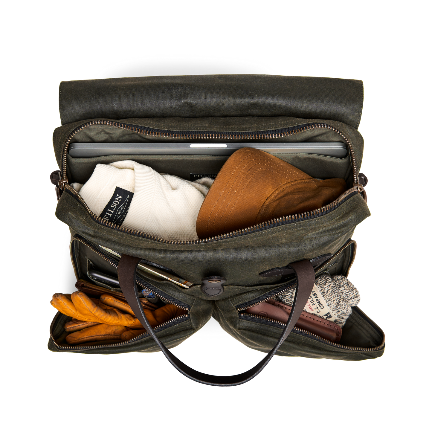24 Hour Tin Cloth Briefcase - Otter Green